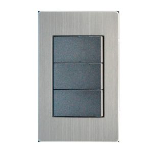 3 APAGADORES  ESCALERA, LÍNEA CRYSTAL SILVER DARK
